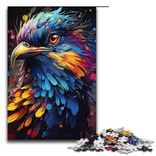 1000-teiliges Puzzle mit Vogelmotiv zum Malen und Verzieren für Erwachsene ganze Familie (Größe 38 x 26 cm) von LLONGKT