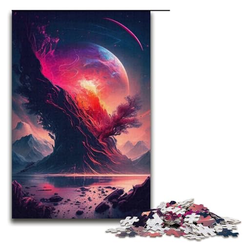 1000-teiliges Puzzle mit Weltraum-Fantasielandschaft für Erwachsene, Lernspiel, herausforderndes Spielzeug für die Heimdekoration, Größe 38 x 26 cm 1000-teiliges Puzzle mit Weltraum-Fantasielandschaft für Erwachsene, Lernspiel, herausforderndes Spielzeug für die Heimdekoration, Größe 38 x 26 cm von LLONGKT