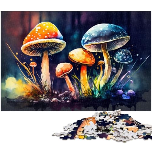 1000-teiliges Puzzle mit bunten Pilzen, Puzzle für Erwachsene, Holzpuzzle, tolles Geschenk für Erwachsene, Größe 50 x 75 cm 1000-teiliges Puzzle mit bunten Pilzen, Puzzle für Erwachsene, Holzpuzzle, tolles Geschenk für Erwachsene, Größe 50 x 75 cm von LLONGKT