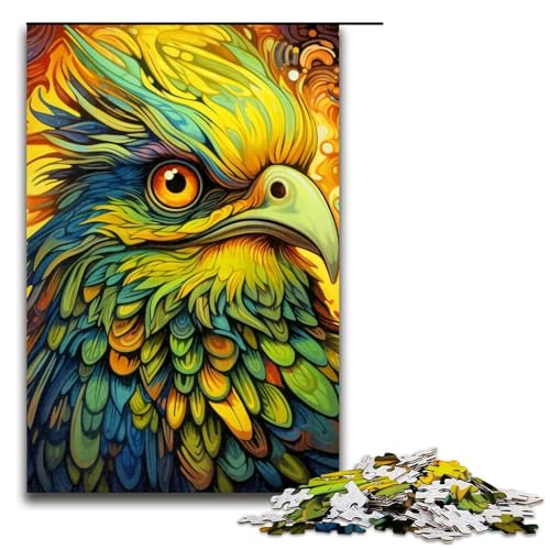 1000-teiliges Puzzle mit grünem Vogel, Holzpuzzle, pädagogisches Spielzeug zum Stressabbau, Größe 50 x 75 cm 1000-teiliges Puzzle mit grünem Vogel, Holzpuzzle, pädagogisches Spielzeug zum Stressabbau, Größe 50 x 75 cm von LLONGKT
