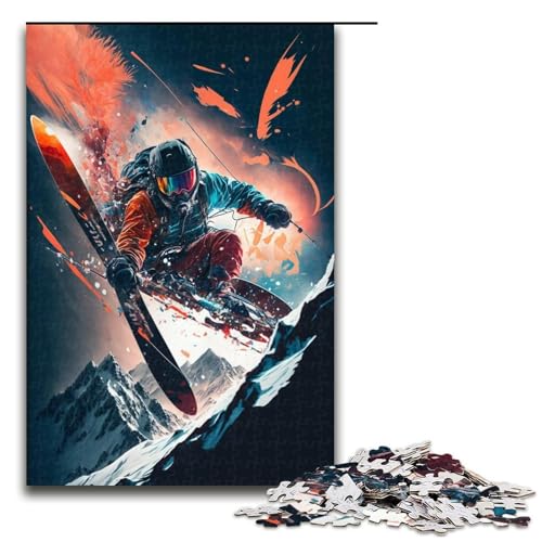 1000-teiliges Puzzle zum Thema Skifahren in den Bergen für Erwachsene. Familienaktivitätspuzzle. Fördert die Liebe zwischen Paaren. Größe: 50 x 75 cm 1000-teiliges Puzzle zum Thema Skifahren in den Bergen für Erwachsene. Familienaktivitätspuzzle. Fördert die Liebe zwischen Paaren. Größe: 50 x 75 cm von LLONGKT