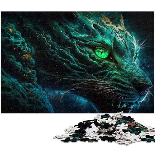 1000-teiliges Puzzlespiel, Leoparden-Puzzle für Erwachsene, Holzpuzzle, Spielzeug, Wanddekoration, Größe 50 x 75 cm 1000-teiliges Puzzlespiel, Leoparden-Puzzle für Erwachsene, Holzpuzzle, Spielzeug, Wanddekoration, Größe 50 x 75 cm von LLONGKT