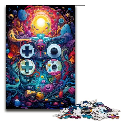 1000-teiliges Puzzlespiel, Puzzle für Erwachsene, Holzpuzzle, anspruchsvolles Spiel, Größe 50 x 75 cm von LLONGKT
