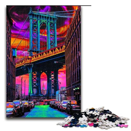 1000-teiliges Puzzlespiel „Dreamscape“ für Holzpuzzles als Familienaktivität (Größe 50 x 75 cm) von LLONGKT