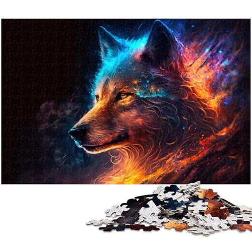 1000-teiliges Puzzlespiel Wolf Puzzles für Erwachsene Holzpuzzle Spielzeug Wanddekoration Größe 50x75cm von LLONGKT