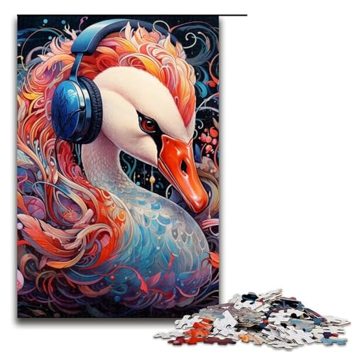 1000-teiliges Tier-Schwan-Puzzle für Erwachsene, Holzpuzzle, Lernspiel, Herausforderungsspielzeug, Größe 50 x 75 cm 1000-teiliges Tier-Schwan-Puzzle für Erwachsene, Holzpuzzle, Lernspiel, Herausforderungsspielzeug, Größe 50 x 75 cm von LLONGKT