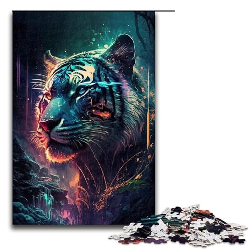 1000-teiliges Tiger-Mal-Puzzle für Erwachsene, Familienaktivitäts-Puzzle, stärkt die Liebe zwischen Paaren, Größe 50 x 75 cm 1000-teiliges Tiger-Mal-Puzzle für Erwachsene, Familienaktivitäts-Puzzle, stärkt die Liebe zwischen Paaren, Größe 50 x 75 cm von LLONGKT