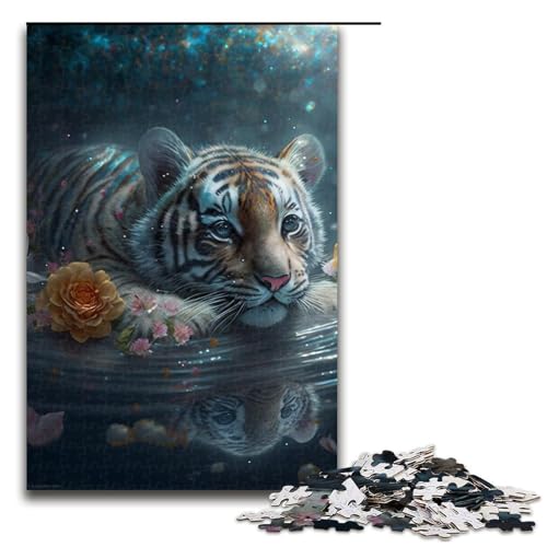 1000-teiliges Tiger-Puzzle, Holzpuzzle, Lernspielzeug, Familienspiele, Größe 50 x 75 cm 1000-teiliges Tiger-Puzzle, Holzpuzzle, Lernspielzeug, Familienspiele, Größe 50 x 75 cm von LLONGKT