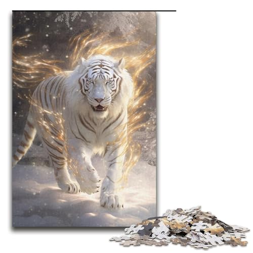 1000-teiliges Tiger-Puzzle, Kartonpuzzle, pädagogisches Spielzeug zum Stressabbau, Größe 38 x 26 cm 1000-teiliges Tiger-Puzzle, Kartonpuzzle, pädagogisches Spielzeug zum Stressabbau, Größe 38 x 26 cm von LLONGKT