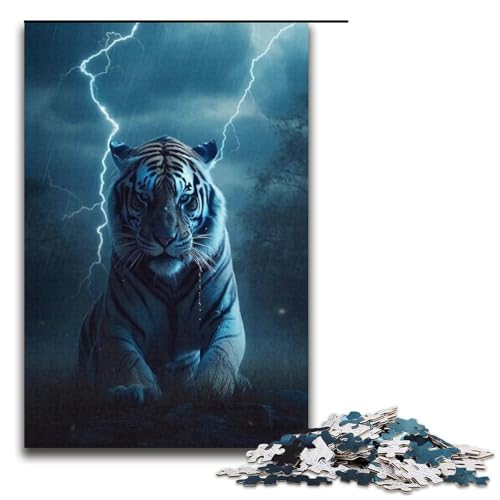 1000-teiliges Tiger-Puzzle, Kartonpuzzle, pädagogisches Spielzeug zum Stressabbau, Größe 38 x 26 cm 1000-teiliges Tiger-Puzzle, Kartonpuzzle, pädagogisches Spielzeug zum Stressabbau, Größe 38 x 26 cm von LLONGKT