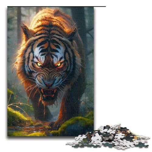 1000-teiliges Tiger-Puzzle für Erwachsene, Lernspiel, Herausforderung, Spielzeug, Kunstwerk, Geschenk, Größe 38 x 26 cm 1000-teiliges Tiger-Puzzle für Erwachsene, Lernspiel, Herausforderung, Spielzeug, Kunstwerk, Geschenk, Größe 38 x 26 cm von LLONGKT
