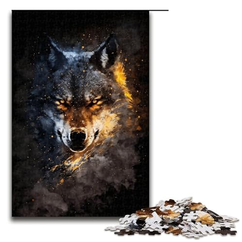 1000-teiliges Wolf-Mal-Puzzle für Erwachsene, Puzzlespiel-Spielzeug, anspruchsvolles Puzzlespiel und Familienspiel, Größe 50 x 75 cm 1000-teiliges Wolf-Mal-Puzzle für Erwachsene, Puzzlespiel-Spielzeug, anspruchsvolles Puzzlespiel und Familienspiel, Größe 50 x 75 cm von LLONGKT