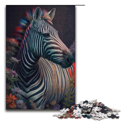 1000-teiliges Zebra-Puzzle, Papppuzzle, pädagogisches Spielzeug zum Stressabbau, Größe 38 x 26 cm 1000-teiliges Zebra-Puzzle, Papppuzzle, pädagogisches Spielzeug zum Stressabbau, Größe 38 x 26 cm von LLONGKT