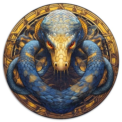 Art Snake Puzzle für Erwachsene, 1000 Teile, pädagogisches Denkspiel für Erwachsene, künstlerische Heim- und Bürodekoration, ab 14 Jahren (67,5 x 67,5 cm) von LLONGKT