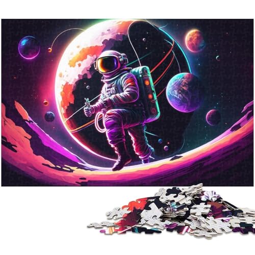Astronauten-Puzzle für Erwachsene, 1000 Teile, Lernspiel, Herausforderungsspielzeug, einzigartige Heimdekoration und Geschenke, Größe 50 x 75 cm Astronauten-Puzzle für Erwachsene, 1000 Teile, Lernspiel, Herausforderungsspielzeug, einzigartige Heimdekoration und Geschenke, Größe 50 x 75 cm von LLONGKT