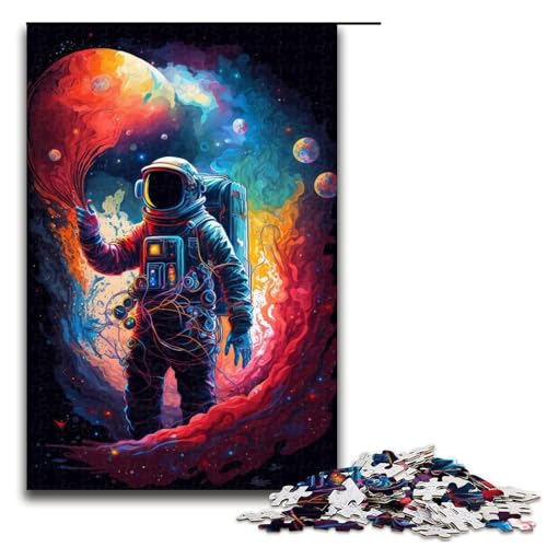 Astronauten-Puzzle mit 1000 Teilen für Holzpuzzles, pädagogisches Spielzeug zum Stressabbau, Größe 50 x 75 cm Astronauten-Puzzle mit 1000 Teilen für Holzpuzzles, pädagogisches Spielzeug zum Stressabbau, Größe 50 x 75 cm von LLONGKT