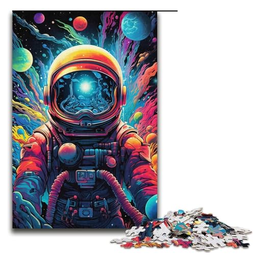 Astronauten-Puzzle mit 1000 Teilen für Papppuzzles, pädagogisches Spielzeug zum Stressabbau, Größe 38 x 26 cm von LLONGKT