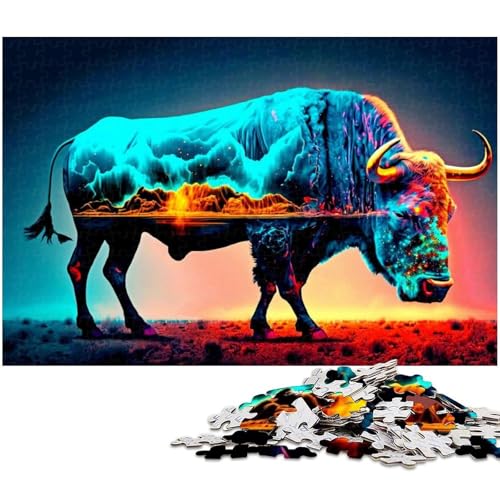 Bison DIY Puzzle für Erwachsene, 1000 Teile, Puzzlespielzeug, einzigartige Heimdekoration und Geschenke, geeignet für Teenager ab 14 Jahren, Größe 38 x 26 cm Bison DIY Puzzle für Erwachsene, 1000 Teile, Puzzlespielzeug, einzigartige Heimdekoration und Geschenke, geeignet für Teenager ab 14 Jahren, Größe 38 x 26 cm von LLONGKT