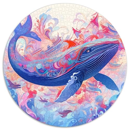 Blauwal-Puzzle für Erwachsene, 1000 Teile, anspruchsvolles Denkspiel, Familienaktivität, Heimdekoration, (67,5 x 67,5 cm) von LLONGKT