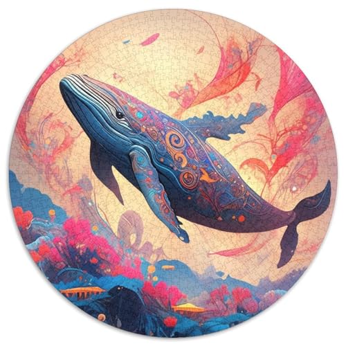 Blauwal-Puzzle für Erwachsene, 1000 Teile, pädagogisches Denkspiel, künstlerische Heim- und Bürodekoration, ab 14 Jahren (67,5 x 67,5 cm) von LLONGKT