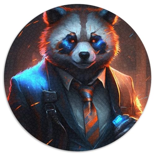 Boss Raccoon Puzzles für Erwachsene, 1000 Puzzles für Erwachsene, farbenfrohe Heimdekoration und interaktives Familienspiel, (Größe 67,5 x 67,5 cm) von LLONGKT