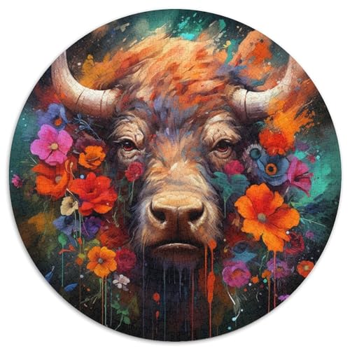 Buffalo-Puzzle für Erwachsene, 1000 Teile, Geburtstagsgeschenkidee für Erwachsene, anspruchsvolles Denkspiel (67,5 x 67,5 cm) von LLONGKT