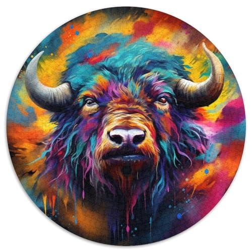 Buffalo-Puzzle für Erwachsene, 1000 Teile, anspruchsvolles Denkspiel, Familienaktivität, Heimdekoration, (67,5 x 67,5 cm) von LLONGKT
