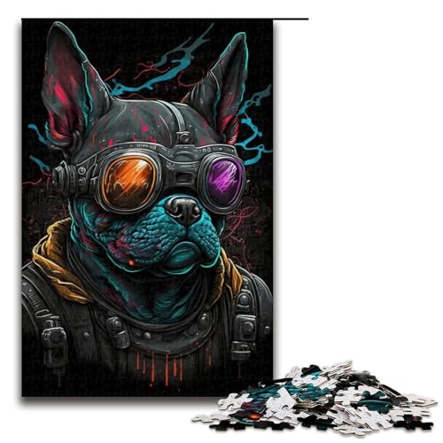 Bulldog-Puzzle mit 1000 Teilen, für Holzpuzzles, pädagogisches Spielzeug zum Stressabbau, Größe 50 x 75 cm Bulldog-Puzzle mit 1000 Teilen, für Holzpuzzles, pädagogisches Spielzeug zum Stressabbau, Größe 50 x 75 cm von LLONGKT