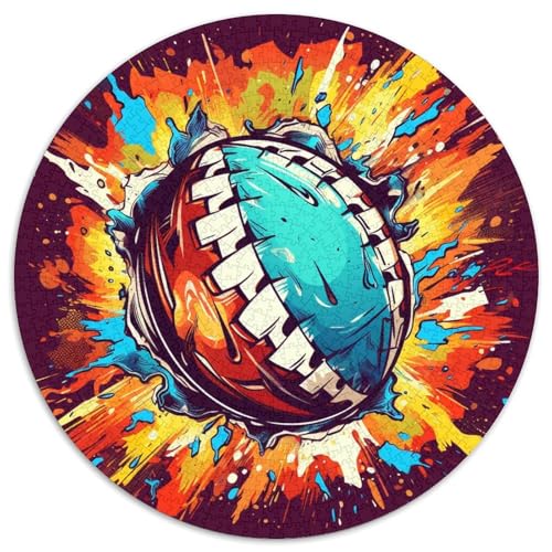 Bunte American-Football-Puzzles für Erwachsene, 1000 Teile, pädagogisches Denkspiel, künstlerische Heim- und Bürodekoration, ab 14 Jahren (67,5 x 67,5 cm) von LLONGKT