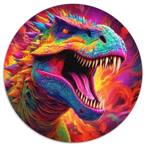 Bunte Dinosaurier-Puzzles für Erwachsene, 1000 Teile, anspruchsvolles Denkspiel für Teenager, Spaß für den Spieleabend mit der Familie (Größe 67,5 x 67,5 cm) von LLONGKT