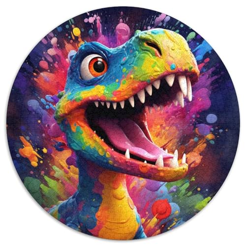 Bunte Dinosaurier-Puzzles für Erwachsene, 1000 Teile, pädagogisches Denkspiel, künstlerische Heim- und Bürodekoration, ab 14 Jahren (Größe 67,5 x 67,5 cm) von LLONGKT