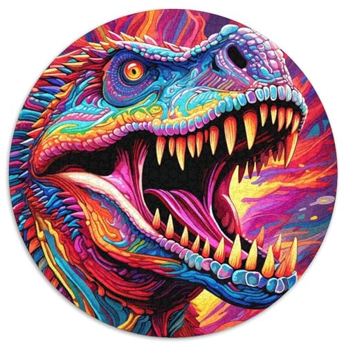 Bunte Dinosaurier-Puzzles für Erwachsene, 1000 Teile, pädagogisches Denkspiel für Erwachsene, künstlerische Heim- und Bürodekoration, ab 14 Jahren (67,5 x 67,5 cm) von LLONGKT