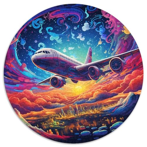 Bunte Flugzeug-Puzzles für Erwachsene, 1000 Teile, pädagogisches Denkspiel für Erwachsene, künstlerische Heim- und Bürodekoration, ab 14 Jahren (67,5 x 67,5 cm) von LLONGKT