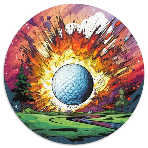 Bunte Golf-Puzzles für Erwachsene, 1000 Teile, pädagogisches Denkspiel, künstlerische Heim- und Bürodekoration, ab 14 Jahren (67,5 x 67,5 cm) von LLONGKT