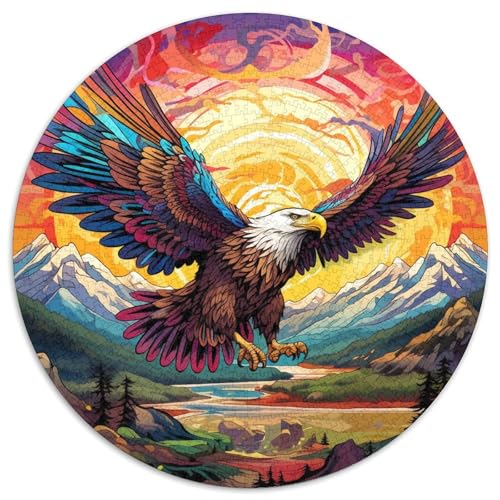 Buntes Adler-Puzzle für Erwachsene, 1000 Teile, pädagogisches Denkspiel für Erwachsene, künstlerische Heim- und Bürodekoration, ab 14 Jahren (67,5 x 67,5 cm) von LLONGKT