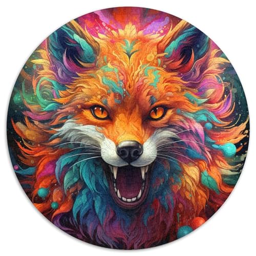 Buntes Art-Fuchs-Puzzle für Erwachsene, 1000 Teile, pädagogisches Denkspiel für Erwachsene, künstlerische Heim- und Bürodekoration, ab 14 Jahren (67,5 x 67,5 cm) von LLONGKT