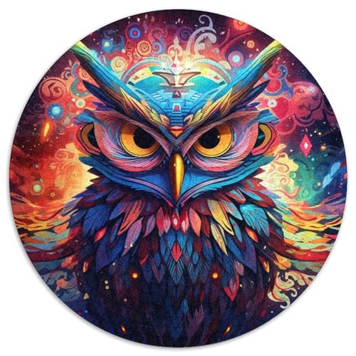 Buntes Eulen-Puzzle für Erwachsene, 1000 Teile, anspruchsvolles Denkspiel, Familienaktivität, Heimdekoration, (67,5 x 67,5 cm) von LLONGKT