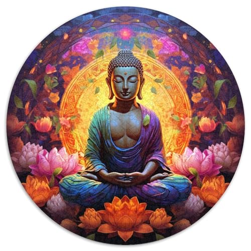 Buntes Kunst-Buddha-Puzzle für Erwachsene, 1000 Teile, anspruchsvolles Denkspiel, Familienaktivität, Heimdekoration, (67,5 x 67,5 cm) von LLONGKT