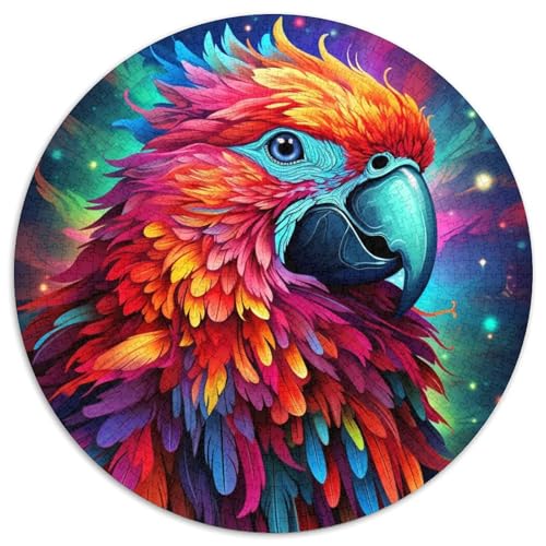 Buntes Kunst-Papagei-Puzzle für Erwachsene, 1000 Teile, 1000-teiliges Puzzle für Erwachsene, Lernspielzeug für Teenager, Heimbüro-Dekor (Größe 67,5 x 67,5 cm) von LLONGKT