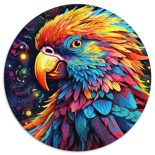 Buntes Kunst-Papagei-Puzzle für Erwachsene, 1000 Teile, pädagogisches Denkspiel für Erwachsene, künstlerische Heim- und Bürodekoration, ab 14 Jahren (67,5 x 67,5 cm) von LLONGKT