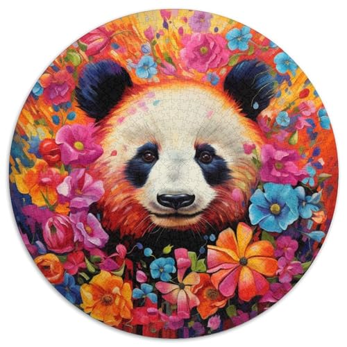 Buntes Panda-Kunst-Puzzle für Erwachsene, 1000 Teile, pädagogisches Denkspiel für Erwachsene, künstlerische Heim- und Bürodekoration, ab 14 Jahren (67,5 x 67,5 cm) von LLONGKT