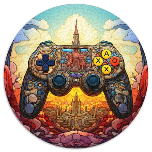Buntglas-Spiele, Puzzle für Erwachsene, 1000 Teile, anspruchsvolles Denkspiel, Familienaktivität, Heimdekoration, (67,5 x 67,5 cm) von LLONGKT