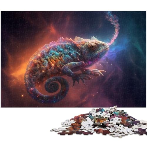Chamäleon-Puzzle für Erwachsene, 1000 Teile, Lernspiel, Herausforderung, Spielzeug, Kunstwerk, Geschenk, Größe 50 x 75 cm Chamäleon-Puzzle für Erwachsene, 1000 Teile, Lernspiel, Herausforderung, Spielzeug, Kunstwerk, Geschenk, Größe 50 x 75 cm von LLONGKT