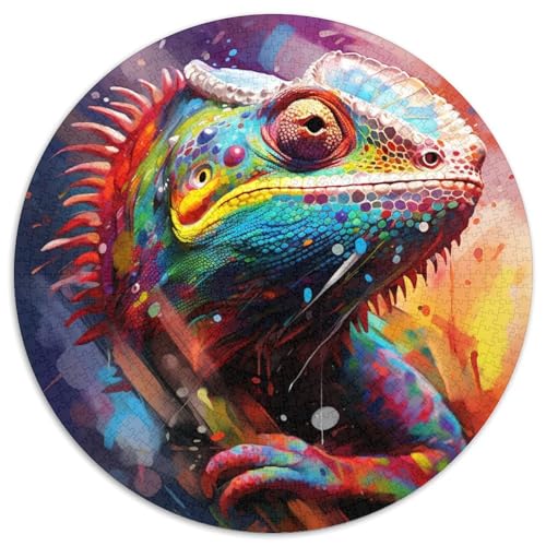 Chamäleon-Puzzle für Erwachsene, 1000 Teile, anspruchsvolles Denkspiel, Familienaktivität, Heimdekoration, (67,5 x 67,5 cm) von LLONGKT