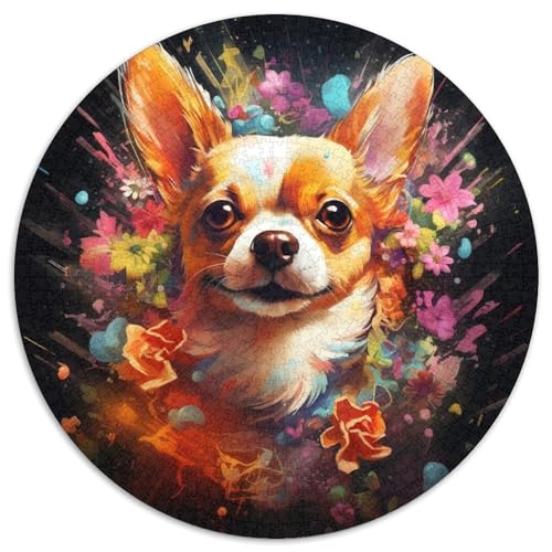Chihuahua-Puzzle für Erwachsene, 1000 Teile, Geburtstagsgeschenkidee für Erwachsene, anspruchsvolles Denkspiel (67,5 x 67,5 cm) von LLONGKT