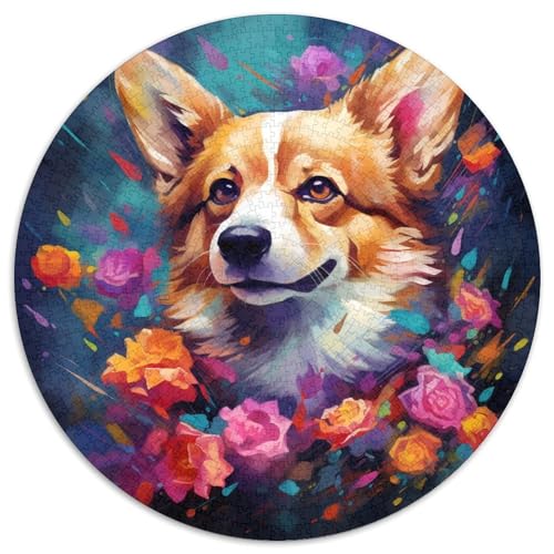 Corgi-Puzzle für Erwachsene, 1000 Teile, anspruchsvolles Denkspiel, Familienaktivität, Heimdekoration, (67,5 x 67,5 cm) von LLONGKT
