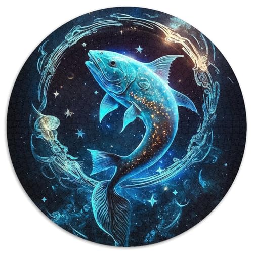 Cosmic Koi Fish Puzzle für Erwachsene, 1000 Teile, pädagogisches Denkspiel, künstlerische Heim- und Bürodekoration, ab 14 Jahren (67,5 x 67,5 cm) von LLONGKT
