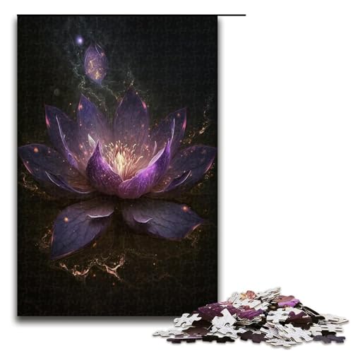 Cosmic Lotus Puzzle-Geschenke, Puzzle für Erwachsene, 1000 Teile, Heimdekoration für Teenager ab 14 Jahren (Größe 50 x 75 cm) von LLONGKT