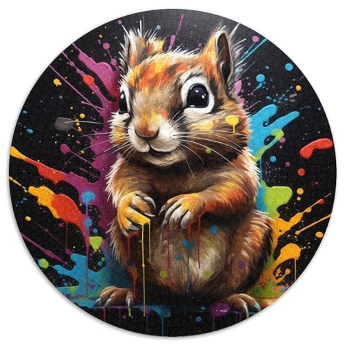 Eichhörnchen-Puzzle für Erwachsene, 1000 Teile, anspruchsvolles Denkspiel, Familienaktivität, Heimdekoration, (67,5 x 67,5 cm) von LLONGKT
