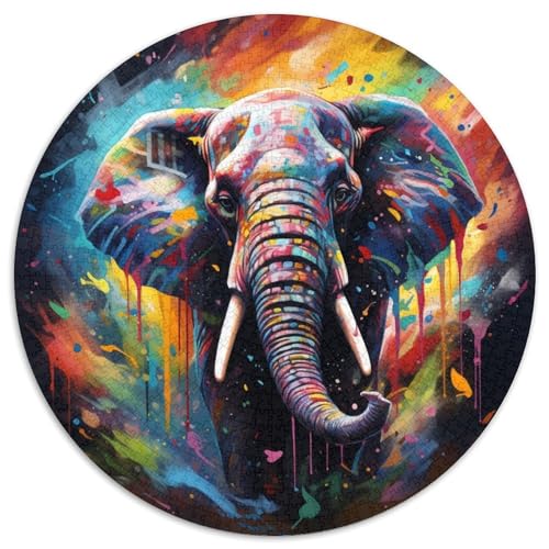 Elefantennebel-Puzzle für Erwachsene, 1000 Teile, pädagogisches Denkspiel, künstlerische Heim- und Bürodekoration, ab 14 Jahren (67,5 x 67,5 cm) von LLONGKT